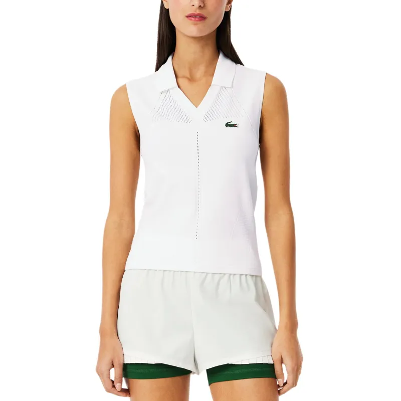 LACOSTE Logo embroidered Knitted Top-6
