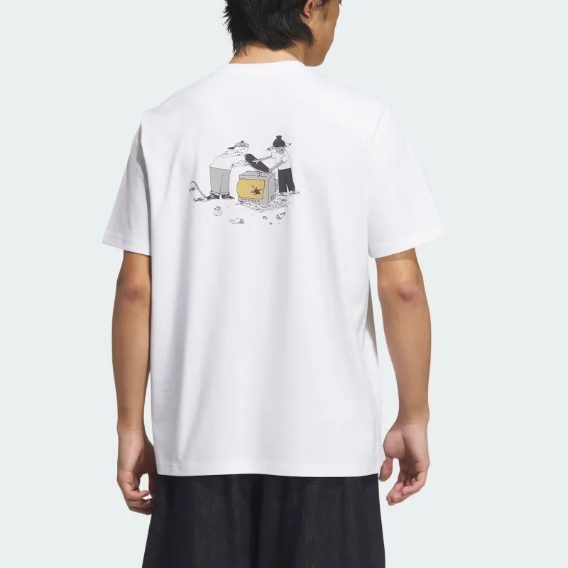 Adidas Originals SS25 HJ TRASH T Shirt Men's White-2