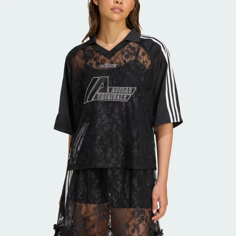 Adidas Originals LACE Soccer Jersey Women's Black-1