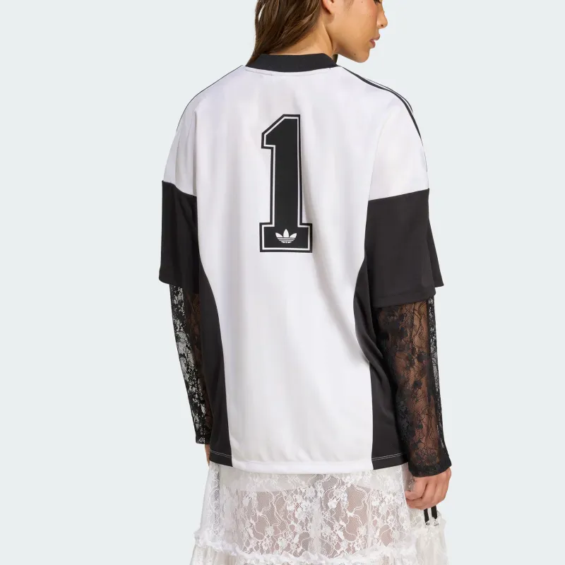 Adidas Originals LACE Soccer Jersey Women's White/Black-2