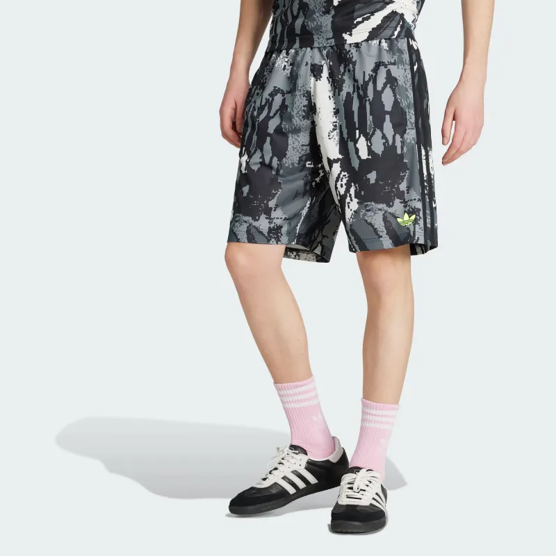 Adidas Originals Archive SS25 AOP Sports Shorts Men's Gray/Black/White/Green-1