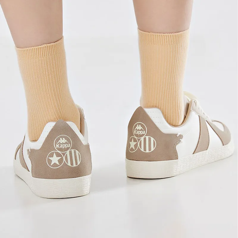 Kappa Low Top Skateboard Shoes Unisex Oxford Brown Winter White-7