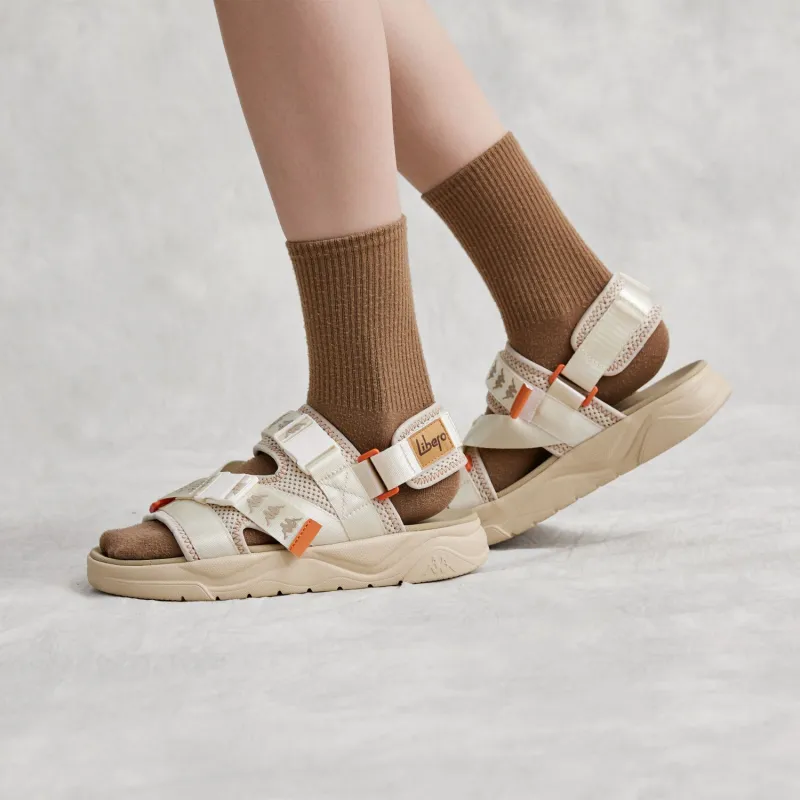 Kappa Jungle Lion Collection Beach Sandals Unisex Beige Yellow-6