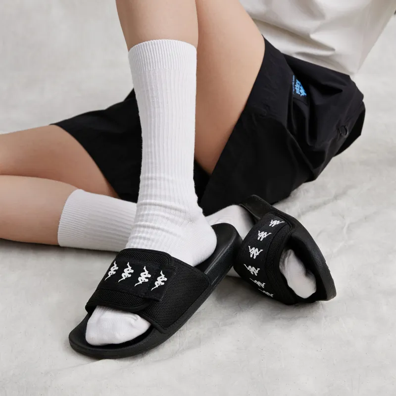 Kappa EVA Stitching Slip Resistant Slide Slippers Unisex Black-9