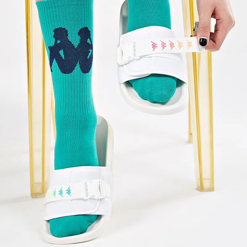 Kappa Slide Slippers Unisex Korean White-7