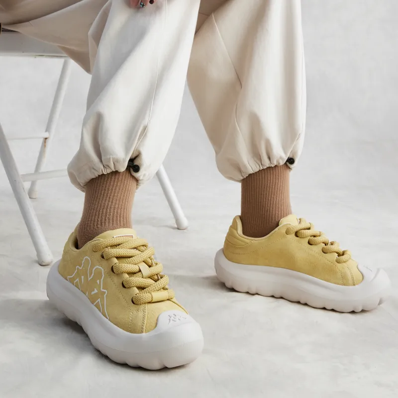 Kappa Wear resistant And Lightweight Low Top Casual Shoes Women's Yellow White-10