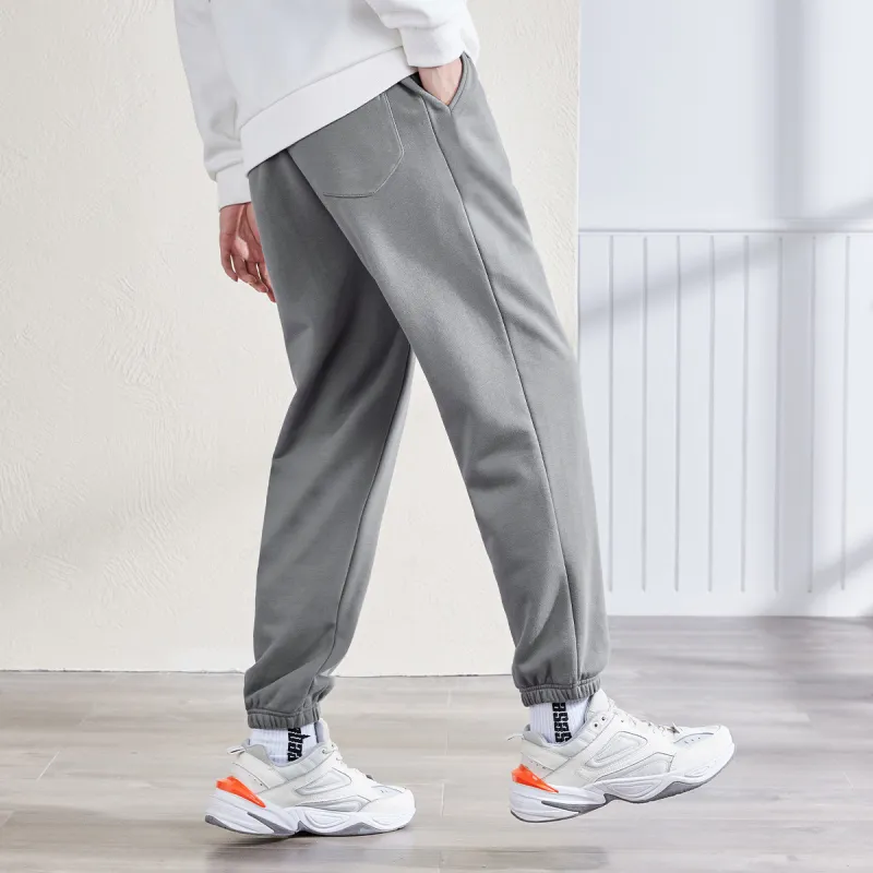 Tonlion Casual Pants Men's Light Cyan Gray-5