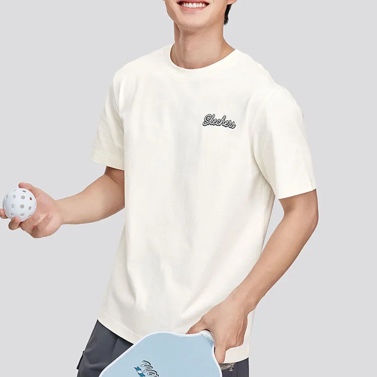 Skechers T Shirt Unisex Marshmallow White-4