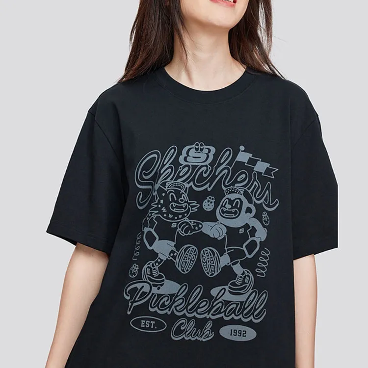Skechers SS24 Drop Shoulder Sleeve T Shirt Unisex Carbon Black-2