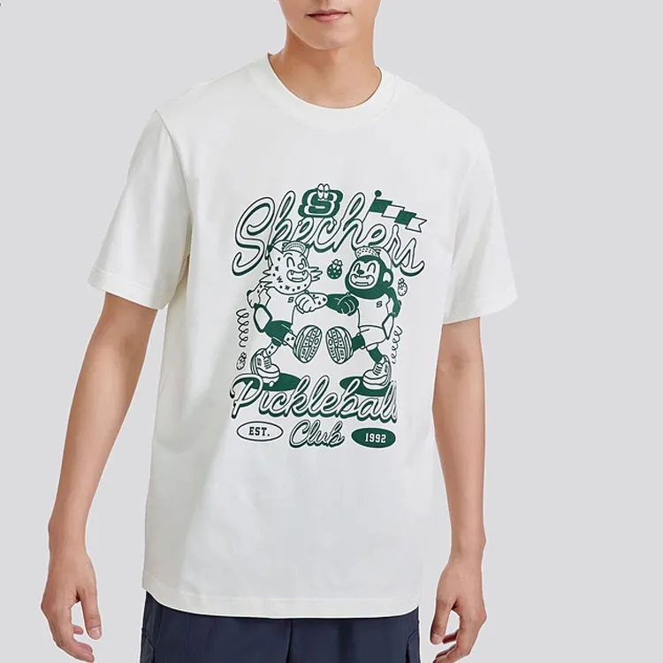 Skechers SS24 T Shirt Unisex Marshmallow White-1