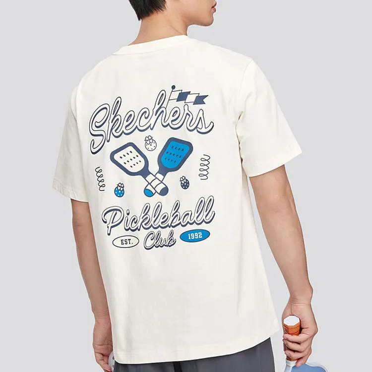 Skechers T Shirt Unisex Marshmallow White-3