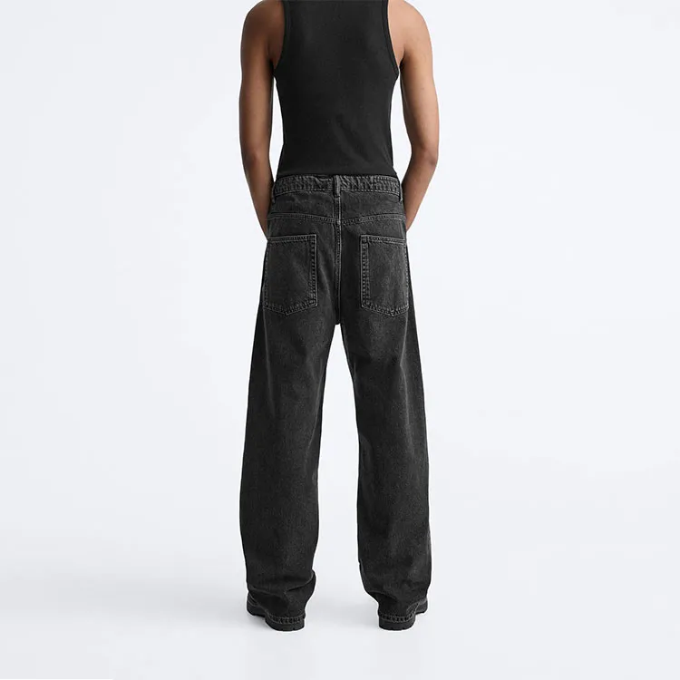 ZARA Jeans Men Black-3