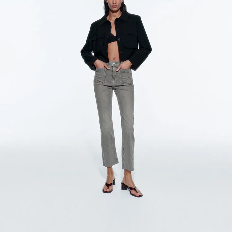 ZARA Jeans Women's Gray-2