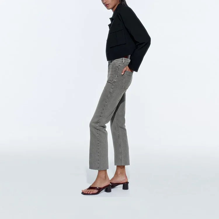 ZARA Jeans Women's Gray-4
