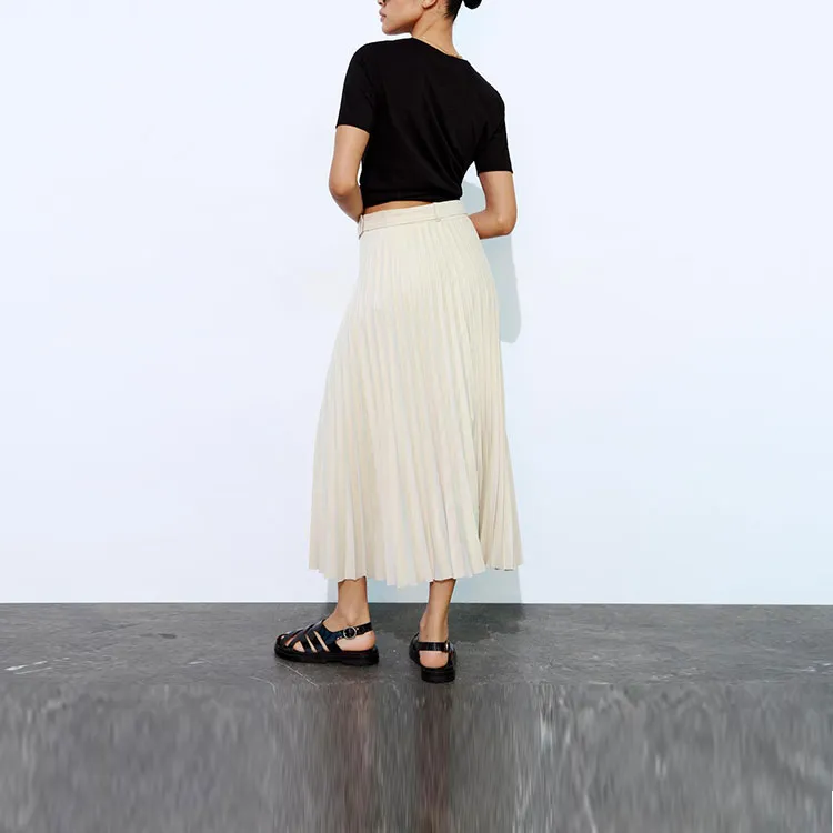 ZARA Casual Long Skirts Women's White-3
