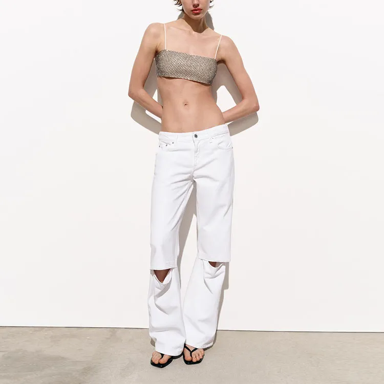ZARA Jeans Women's White-2
