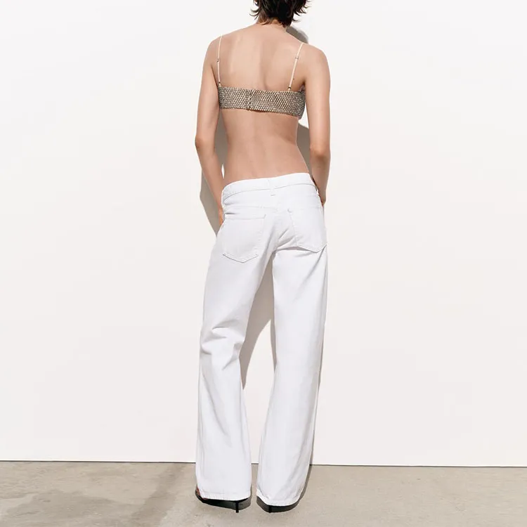 ZARA Jeans Women's White-3