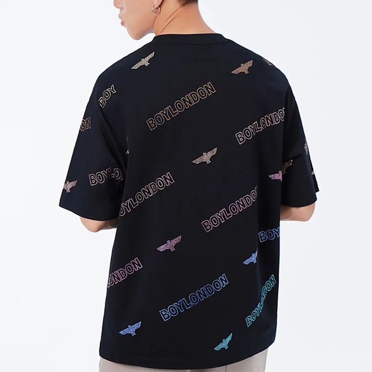 Boy London Drop Shoulder Sleeve T Shirt Unisex Black-3