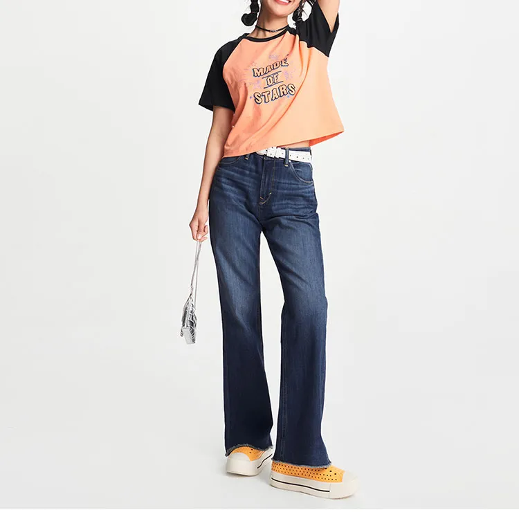 Lee Raglan Sleeve T Shirt Women's Pink Orange-2