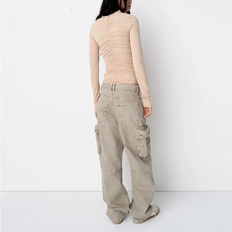 ZARA Jeans Women's Khaki-3