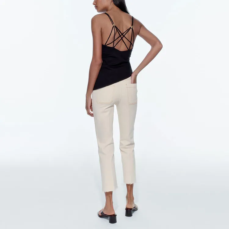 ZARA Jeans Women's White-3
