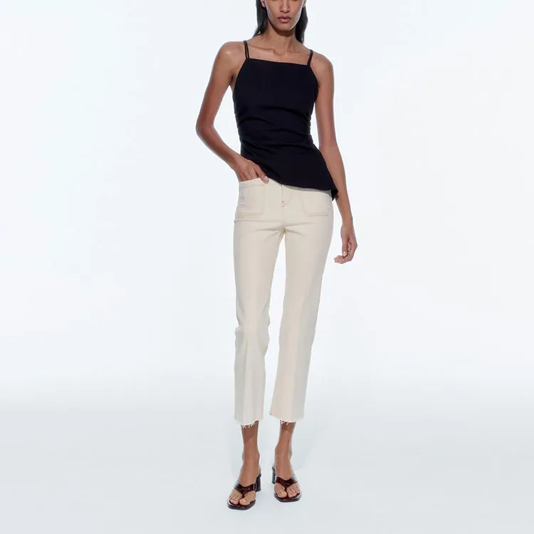 ZARA Jeans Women's White-2