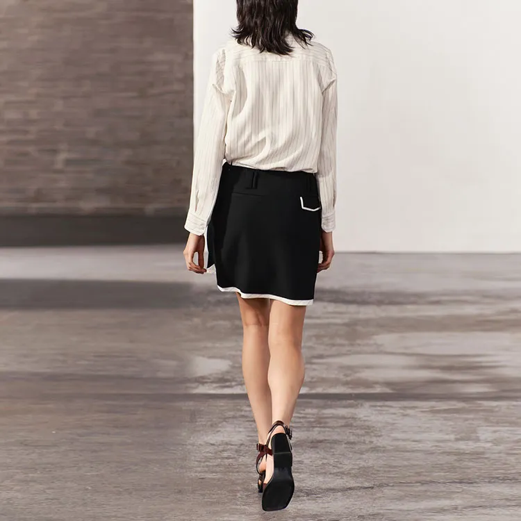 ZARA ZW Series Casual Short Skirts Women's Black-3