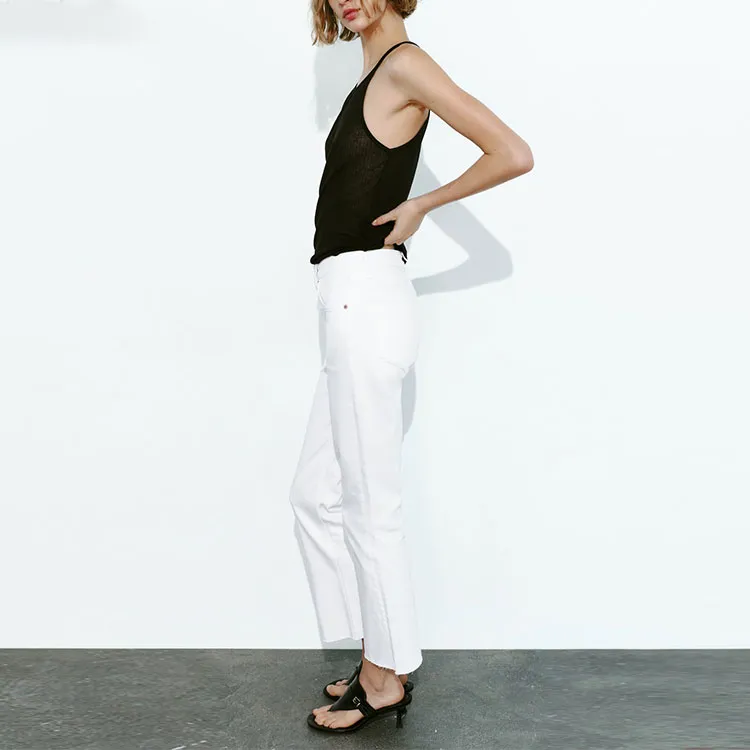 ZARA Jeans Women's White-3