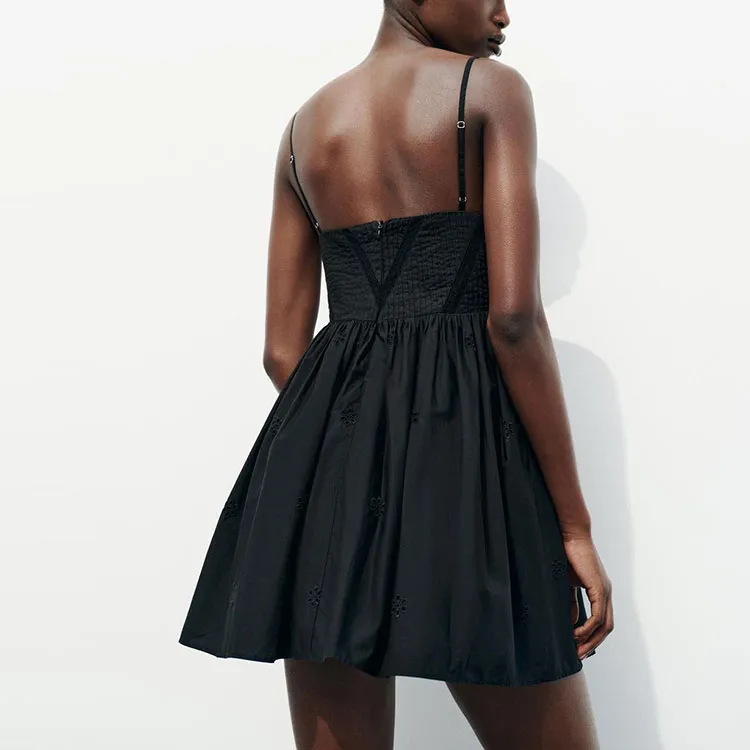 ZARA Slip Dresses Women's Black-2