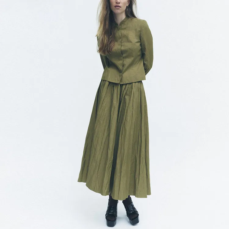 ZARA Jackets & Coats Women's Green-2