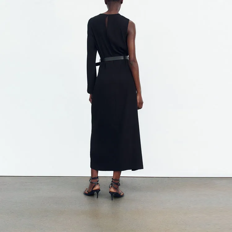 ZARA Long Sleeved Dress Women's Black-3