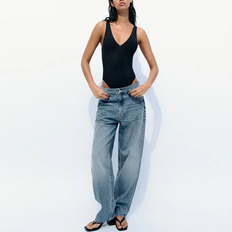 ZARA Bodysuits Women's Black-3