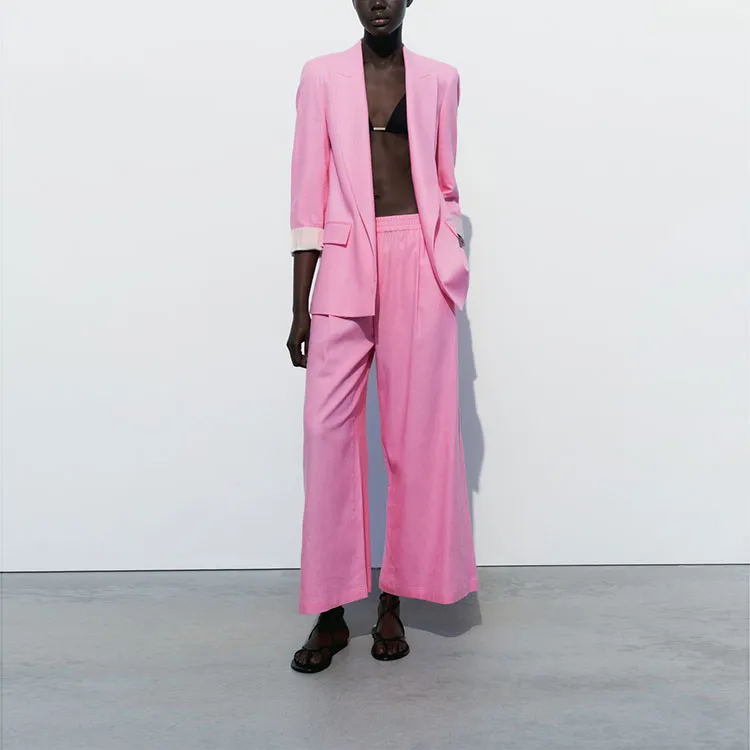 ZARA Casual Pants Women's Pink-2
