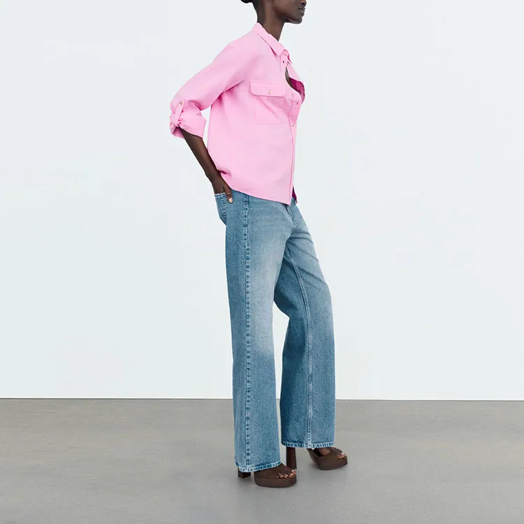ZARA Shirts Women's Medium Pink-4