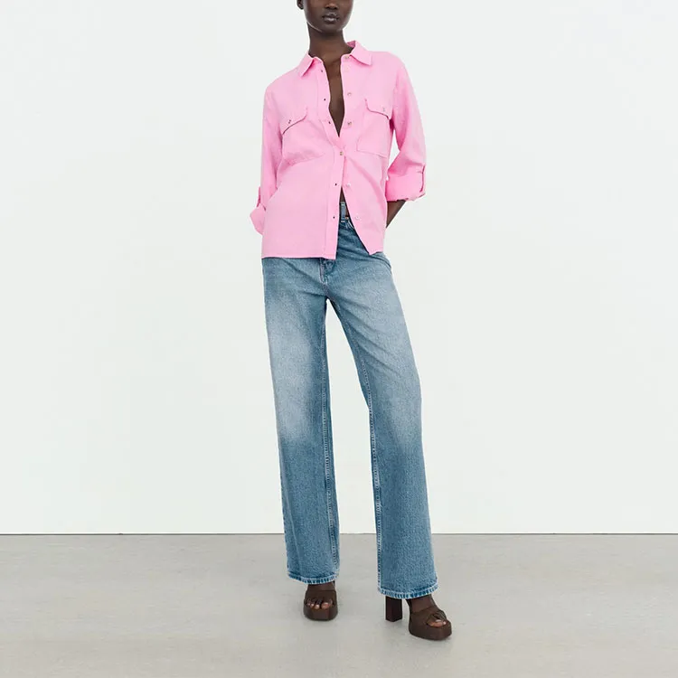 ZARA Shirts Women's Medium Pink-2