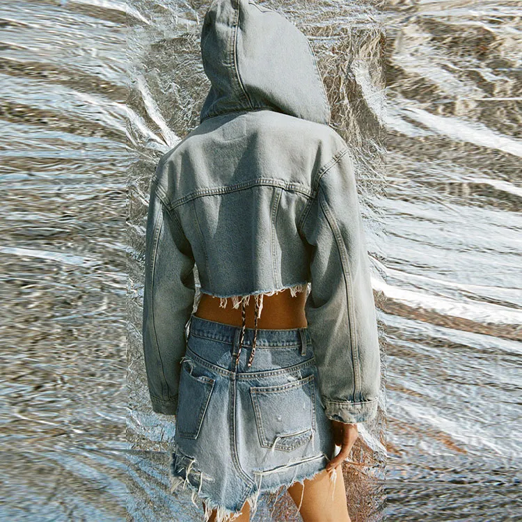 ZARA Denim Jacket Women's Light Blue-3