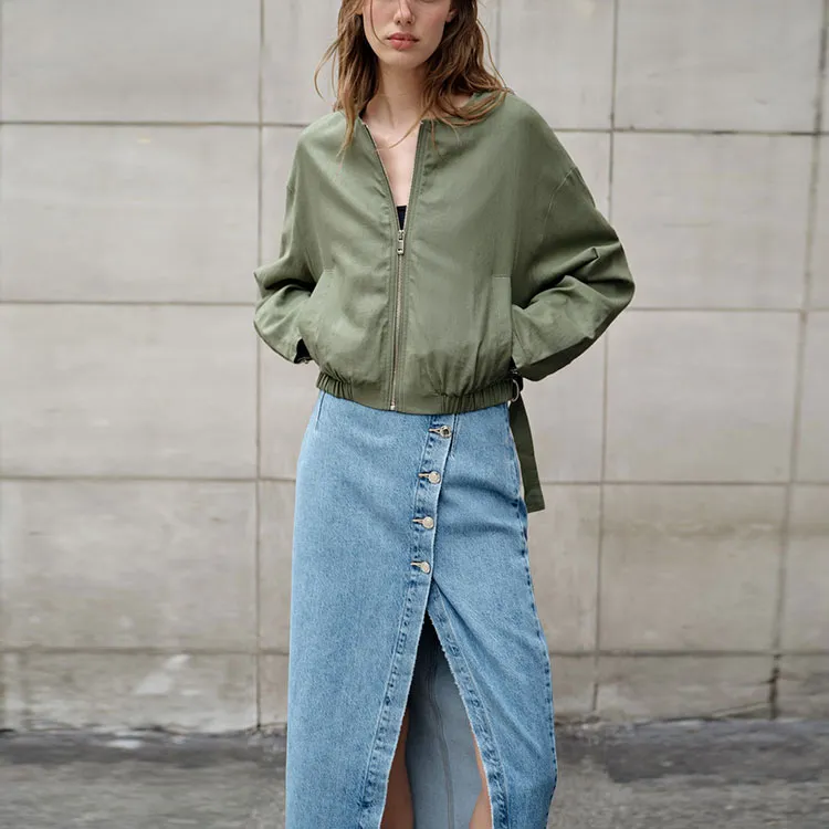 ZARA Jackets Coats Women's Khaki-3