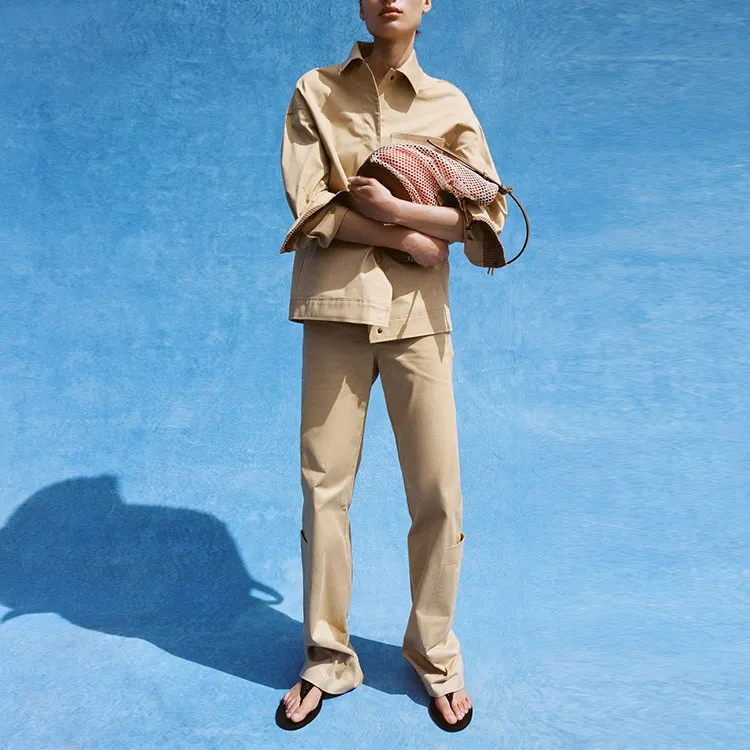 ZARA Casual Pants Women's Tan-2