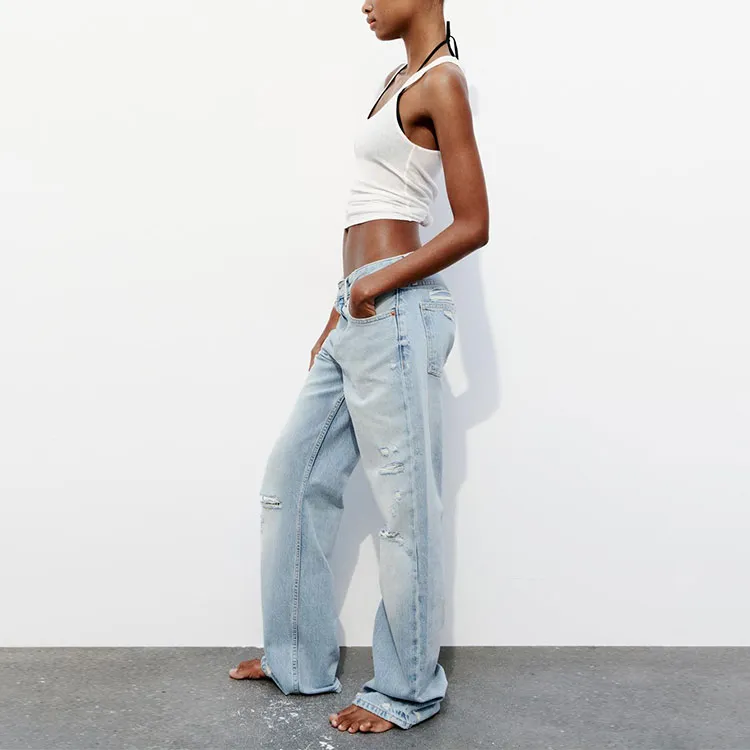 ZARA Jeans Women's Light Blue-4