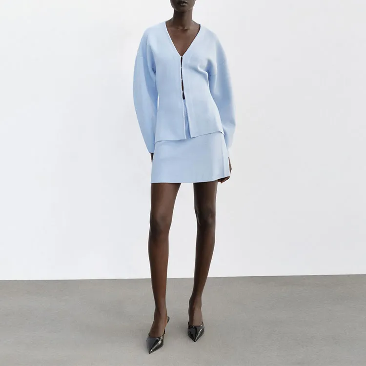 ZARA Knitwear Women's Light Blue-2