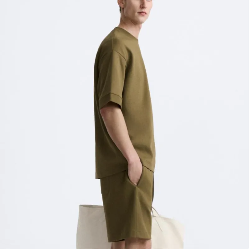 ZARA Sweatshirt Men's Olive Green-4