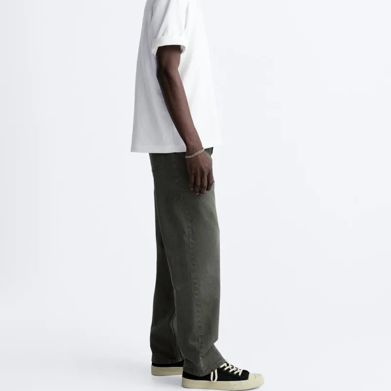 ZARA Jeans Men Khaki-4