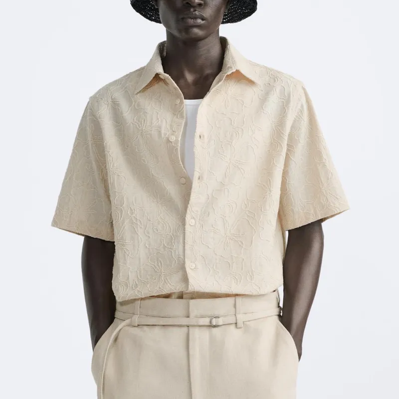 ZARA Shirts Men Beige-2