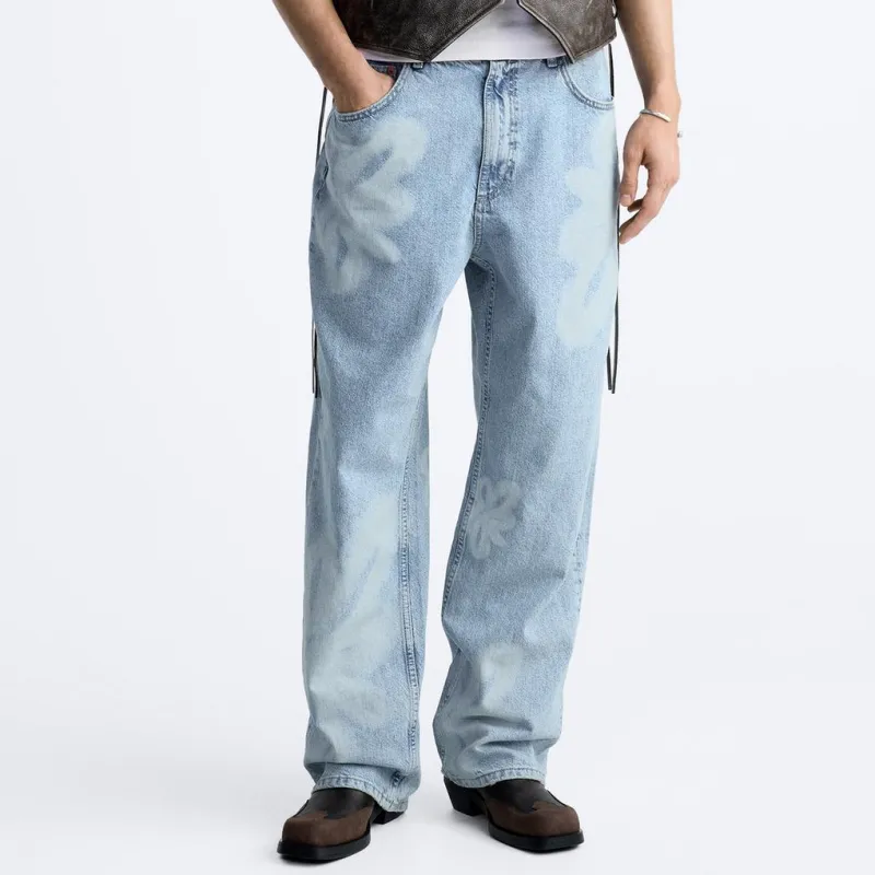 ZARA Jeans Men Light Blue-2