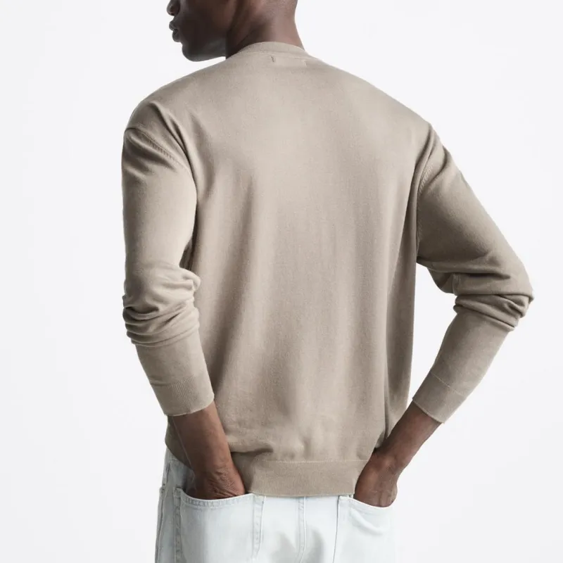 ZARA Knitwear Men Dark Taupe-4