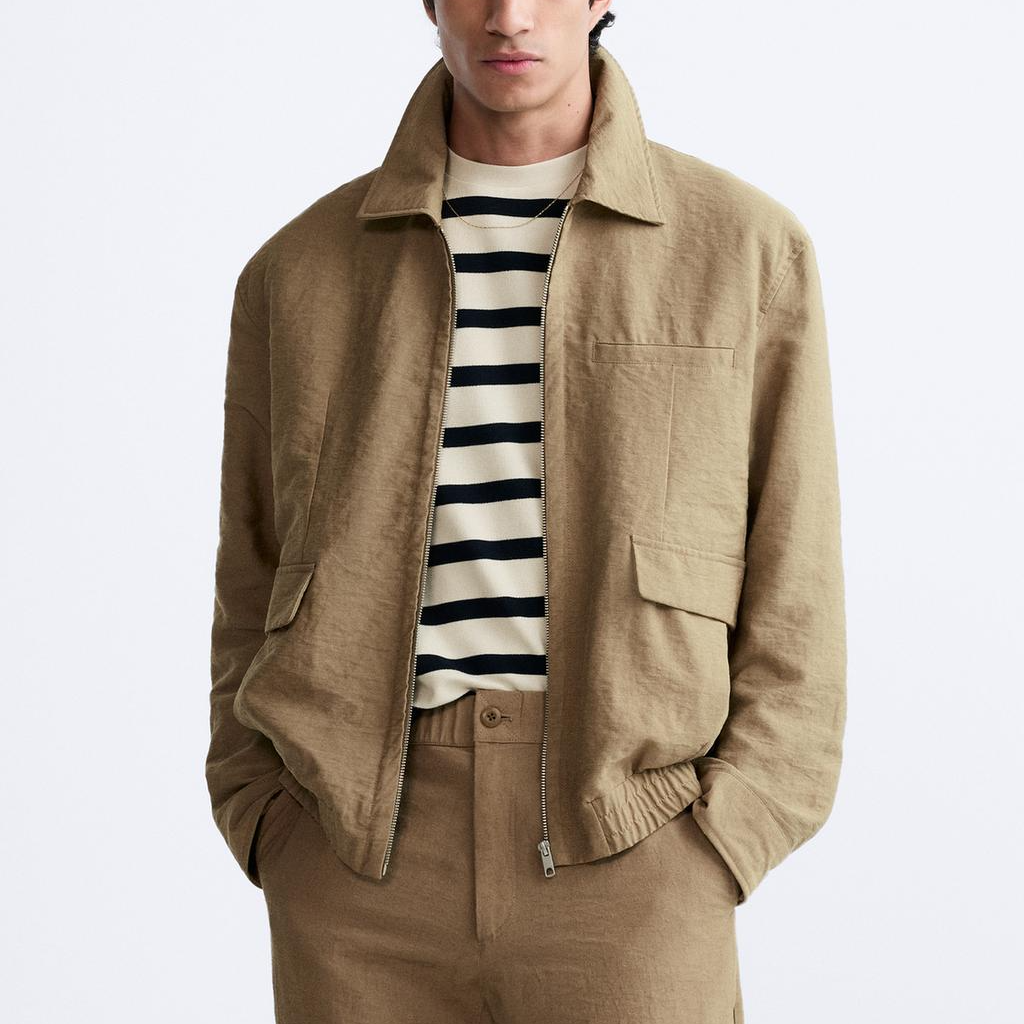 ZARA Jackets Men Tan - POIZON