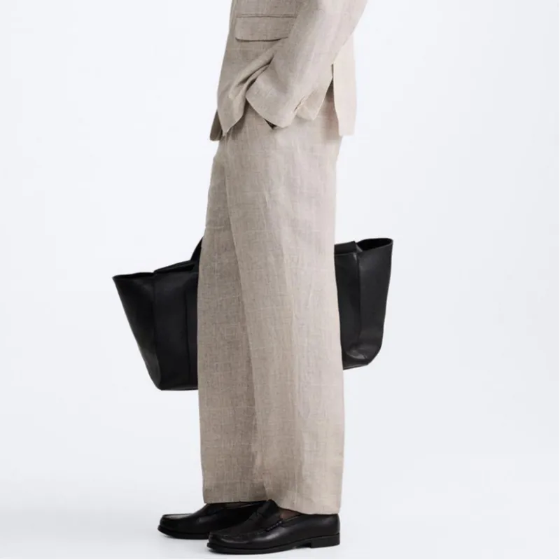ZARA Suit Trouser Men's Light Beige-4