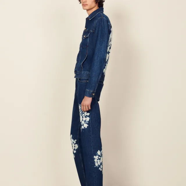 Sandro Denim Jacket Men's Vintage Blue-2