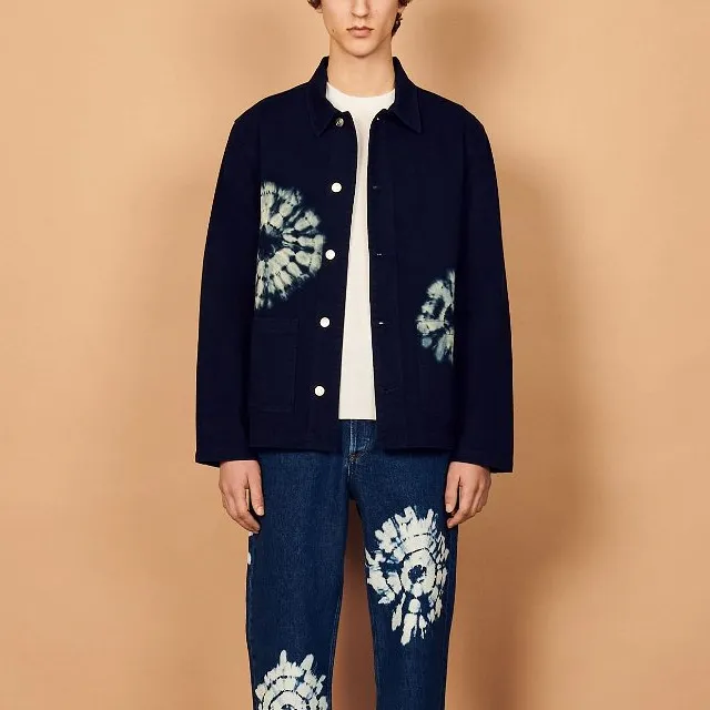 Sandro Denim Jacket Men's Dark Blue-1