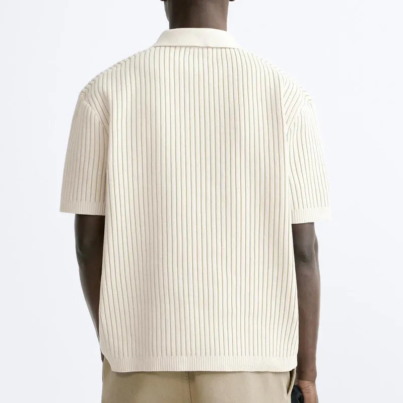 ZARA Polo Shirt Men's Light Green-3